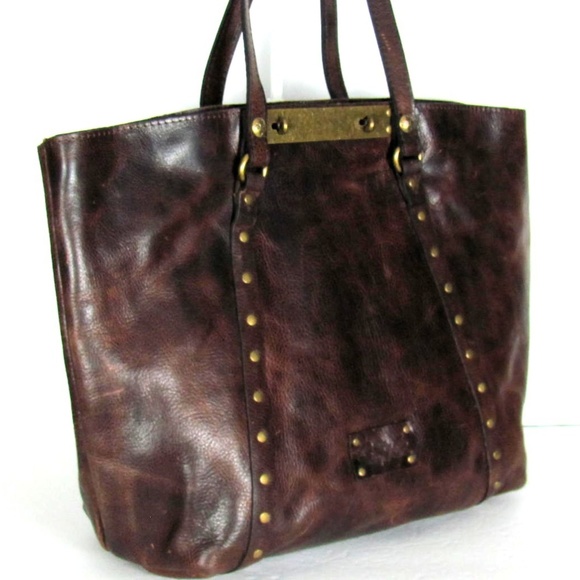 Patricia Nash Handbags - Vintage Distressed Leather Brown Shoppers Tote